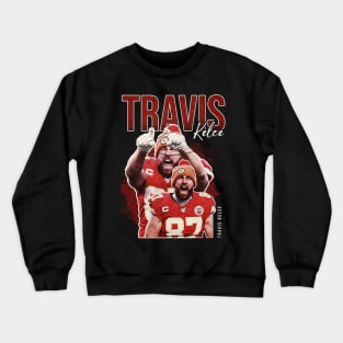 travis kelce retro Crewneck Sweatshirt